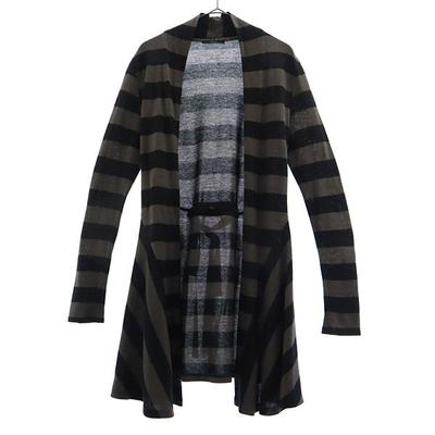 Border Long Sleeve Long Cardigan Women Used