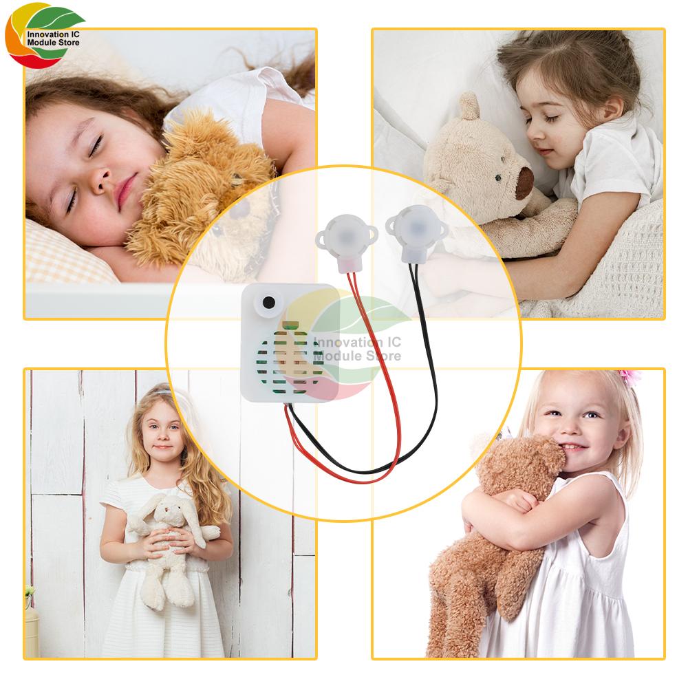 Dual Button Recorder 60 Second Recorder Plush Toy Voice Message Recorder Voice Box Recordable Sound Module One Record One Play