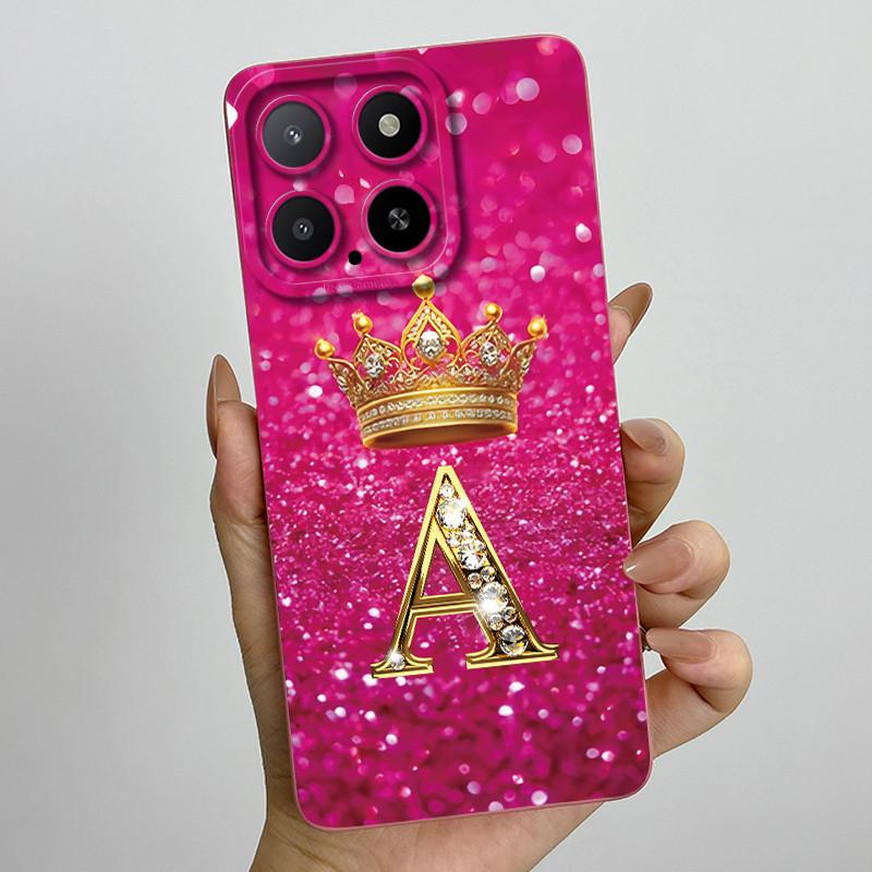 Casing For Honor X5b 2024 Phone Case Crown Letters Silicone Soft Full Protective Back Cover For HonorX5b X 5b+ Plus Coque Fundas