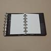Dark  Leather Brown A7 Notebook 6 Rings Blank Inner Pages Portable Pocket Book For Students' Daily Use Girls Diary Planner 2025