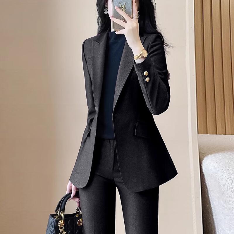 Women's Waist-cinching Blazer & Pants Suit Set
