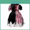 Costume Cosplay d'Halloween pour Filles sur le Thème du Clown et Design Fantaisie pour Divertissement de Fête