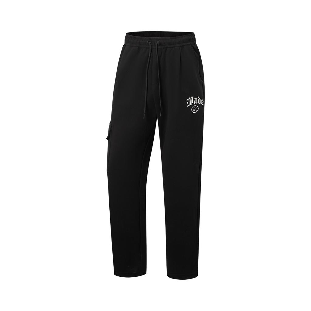Li Ning Wade Series Quick-Dry Cool Letter Print Sewn Knit Sports Pants Men pants AKLW427-1