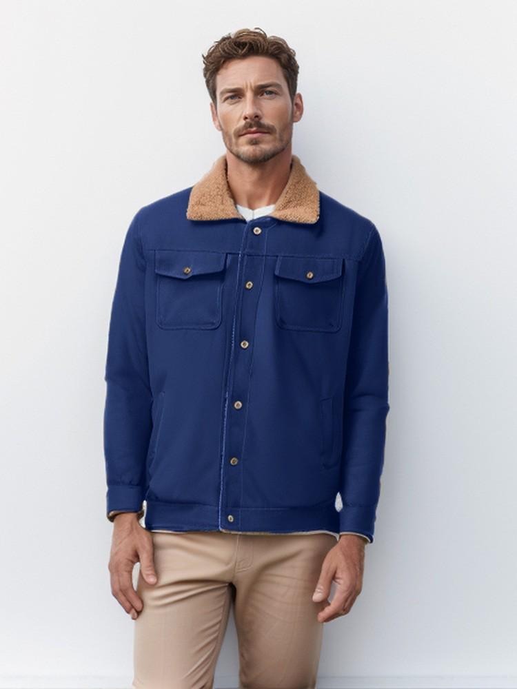 

Men s Fleece-Lined Cotton Workwear Jacket for Autumn/Winter XXXL
