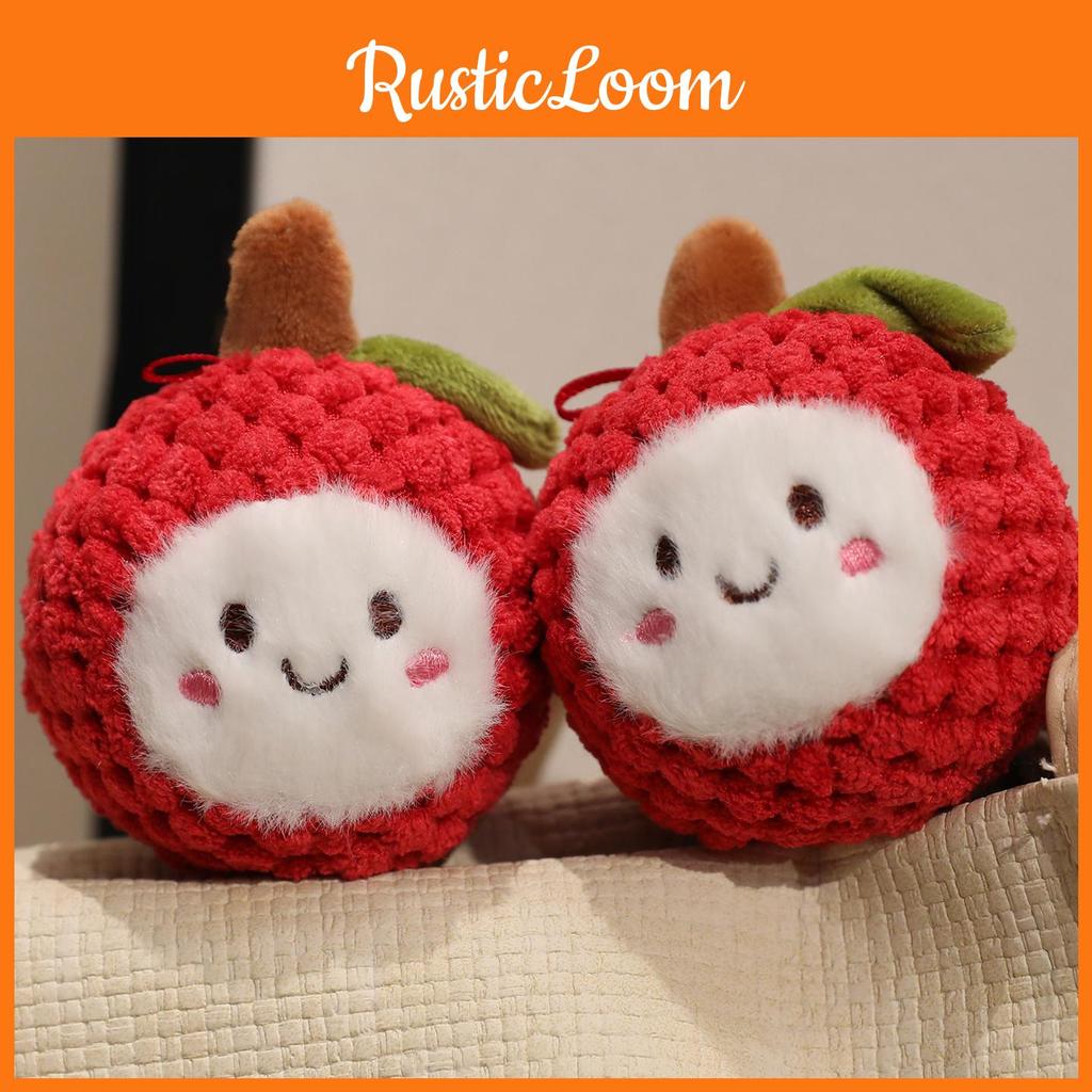 Lychee Fruit Plushie Keyring With Pp Cotton Filling For Bag Decoration And Collectors