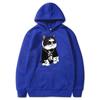 Cool and Cute Big Boss Cat Fun Print Autumn/Winter Women's Fashion Instagram Heavyweight Sweater Hooded Loose Long sleeved Coat
