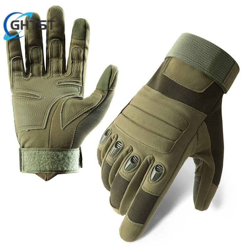 Black Tactical Gloves Men Outdoor Hunting Hiking Climbing Sports Camping Combat Anti-skid Cycling Bike Full Finger Mittens Women