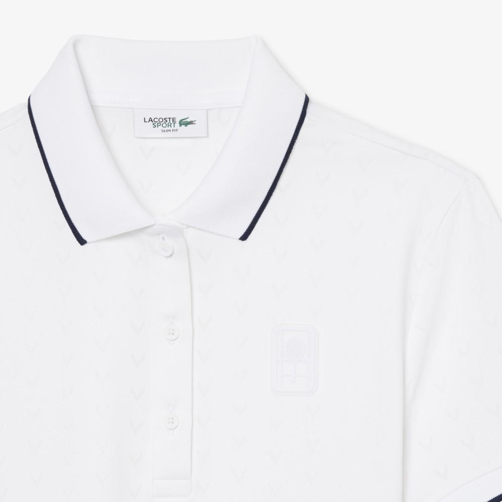 [Lacoste] Women's Tennis Heritage V-Cut Polo Shirt PF0232-56G001