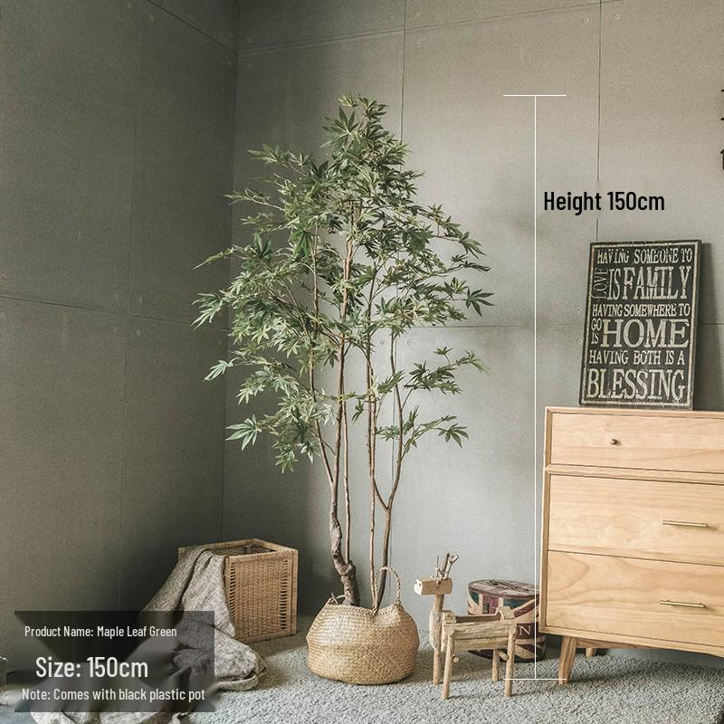 Luxury Fiddle-Leaf Fig Artificial Tree - Large Indoor Potted Plant Decor.