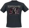 Unisex Cotton T-shirt Feuerschwanz Warriors Viking Helmet & Crossed Swords Graphic Tee Folk Metal Streetwear