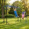 Klätterställning Utomhusklipptorn med Gymstång Pull-up-stång för Barn 3-8 År upp till 150 kg 250x190x180 cm Svart