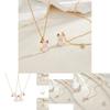 Charming Bunny And Heart Themed Necklace Set For Children Made With Durable Alloy Material