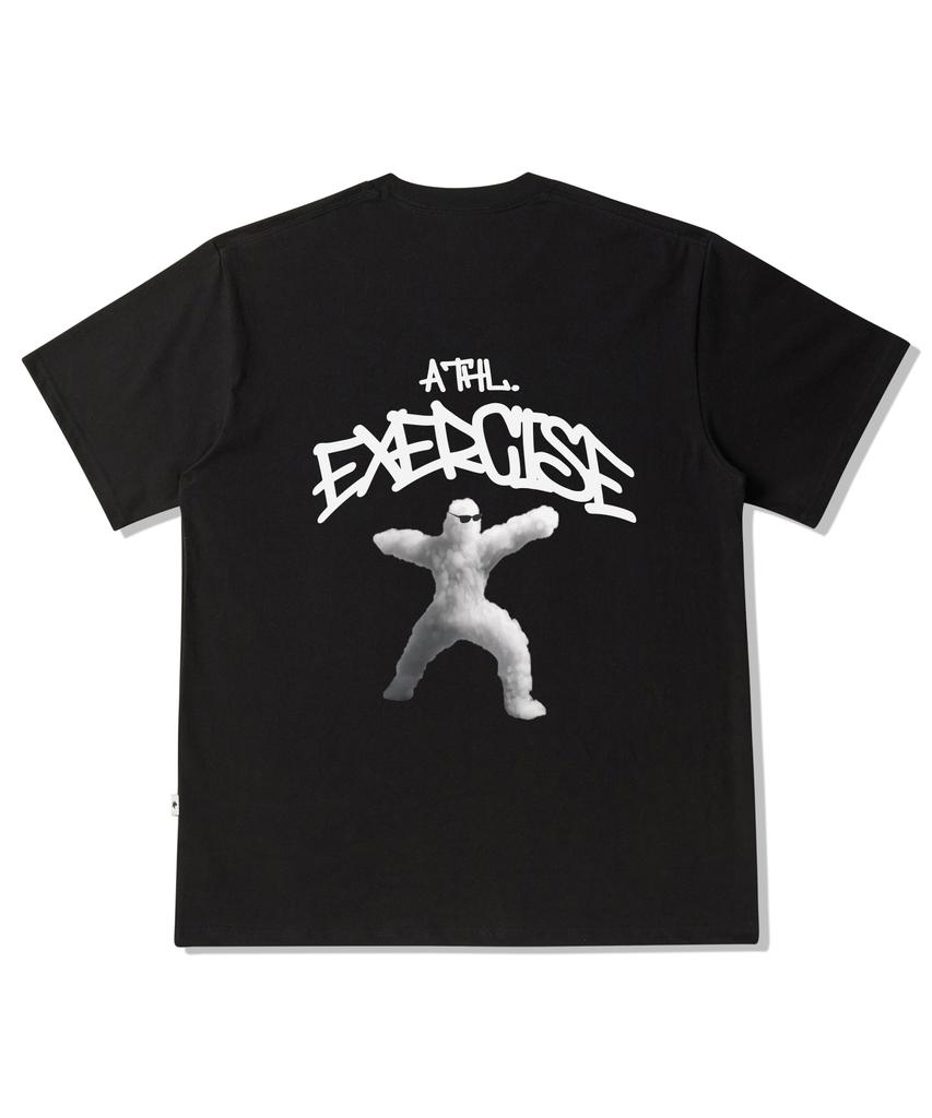 EXERCISE Back Athletic Cloud T-Shirt_Black