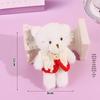 Blush Bear Doll Keychain: Cute Skirt Plush Heart Bag Charm Gift