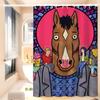 B-BoJack Horseman Art Shower Curtain Summer Beach Bathroom Decorative Shower Curtain, Waterproof