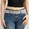 White Floral Lace Waist Belt Adjustable Sweet All-Match Waistband For Women Casual Waist Strap Decor Accessories Gifts