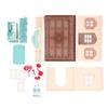 Dollhouse Kitchen Toys Simulated Plastic Educational with Tableware Furniture Miniature Kitchen for