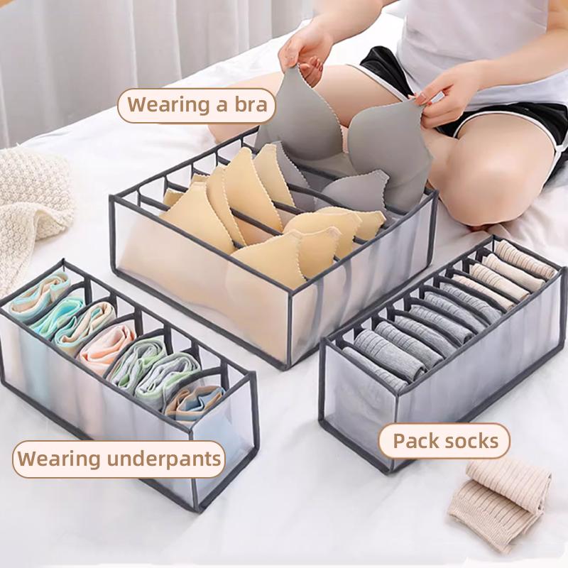 Underwear Organizers Foldable Panties Socks Bra Storage Boxes Closet Drawer Separator Organizer Boxes Wardrobe Clothes Organizer