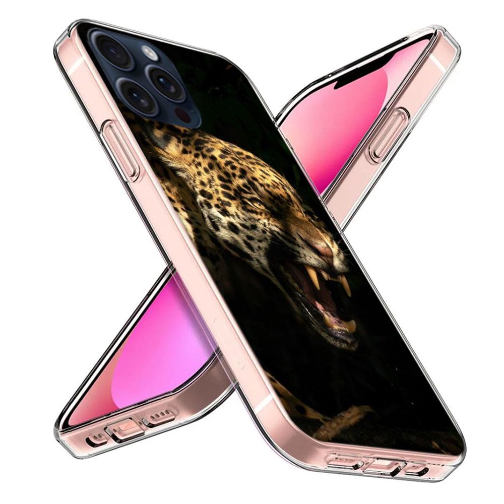 Majestic Leopard Clear Phone Case For Iphone 17 Air 16 Pro Max 15 Pro 14 Plus 17E 16E 11 13 12 Mini Cover Cases Fundas Cell TPU