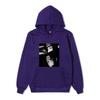 Anime Naruto Uchiha Itachi Hoodie Black and White Manga Portrait Front Print Pullover Sweatshirt Men Women Streetwear