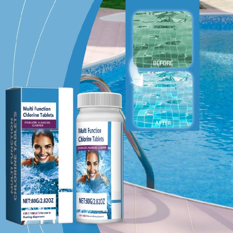 Clear Water Solution with Chlorine Tablets Use Friendly Pool Sanitation with Low Chlorine Tablets Safe for Home Hotel
