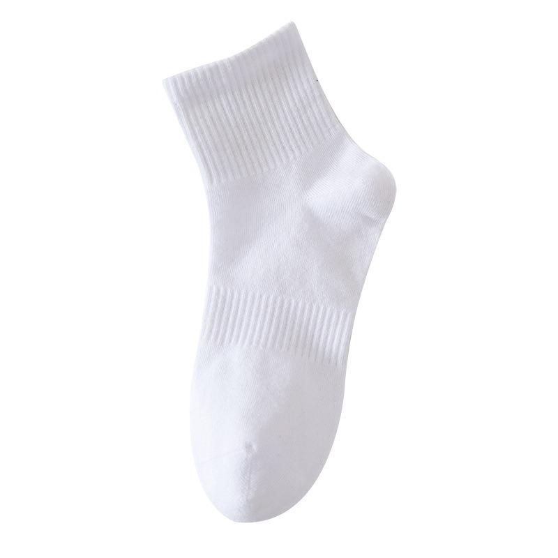 Female Spring and Autumn Pure Color All Go Boneless Sports Tube Socks