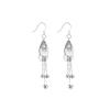 Korean Version Ins Water Drop Fringed Earrings Women's Niche Design Sense Fashion Temperament Long Earrings