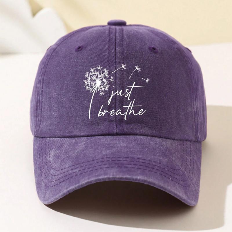 1 Piece of Women's Dandelion Pattern Soft Top Baseball Cap, Adjustable Outdoor Hat, Sun Shading, Breathable and Comfortable