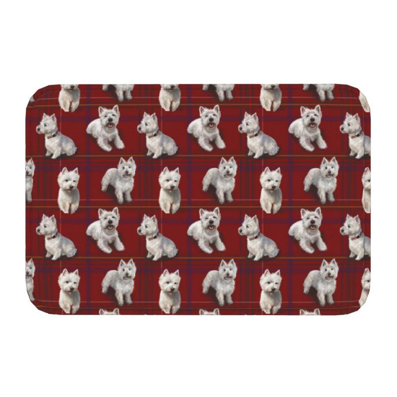West Highland White Terrier Dog Front Floor Door Entrance Mat Westie Bath Kitchen Doormat Balcony Carpet Rug Toilet Footpad