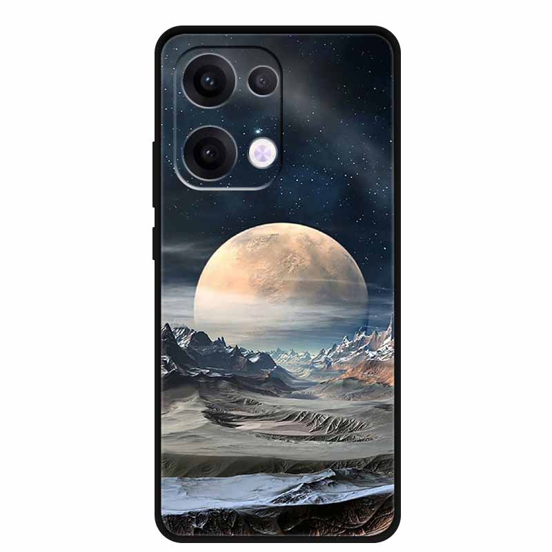 For Oppo Reno13 5G Case Soft TPU Cute Cartoon Silicon Back Cover for Oppo Reno 13 Pro Phone Cases Reno13Pro 13Pro 5G Black Shell