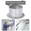 Metal Exhaust Duct Connector Flange Round High-temperature Resistant Straight Flange Adapter 75-300mm Pipe Air Vent Connector
