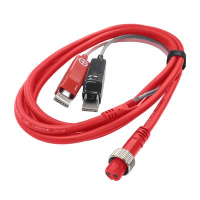 VISPREA Compatible Power Cable for Electric Compatible with Hyper and Super Power Super Mega Cord YU326 Red Daiwa 750 and Below and 1000 Reels, 2.5m,