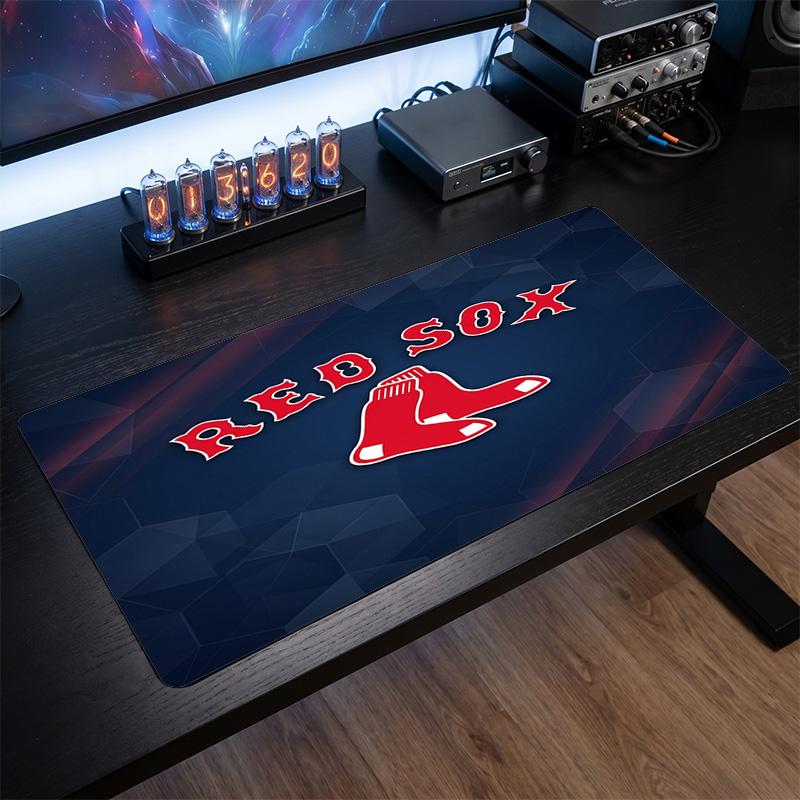 Boston Red Sox Pattern Mousepad Anti?Slip Rubber Desk Pad For Gaming Working Desktop Decoration