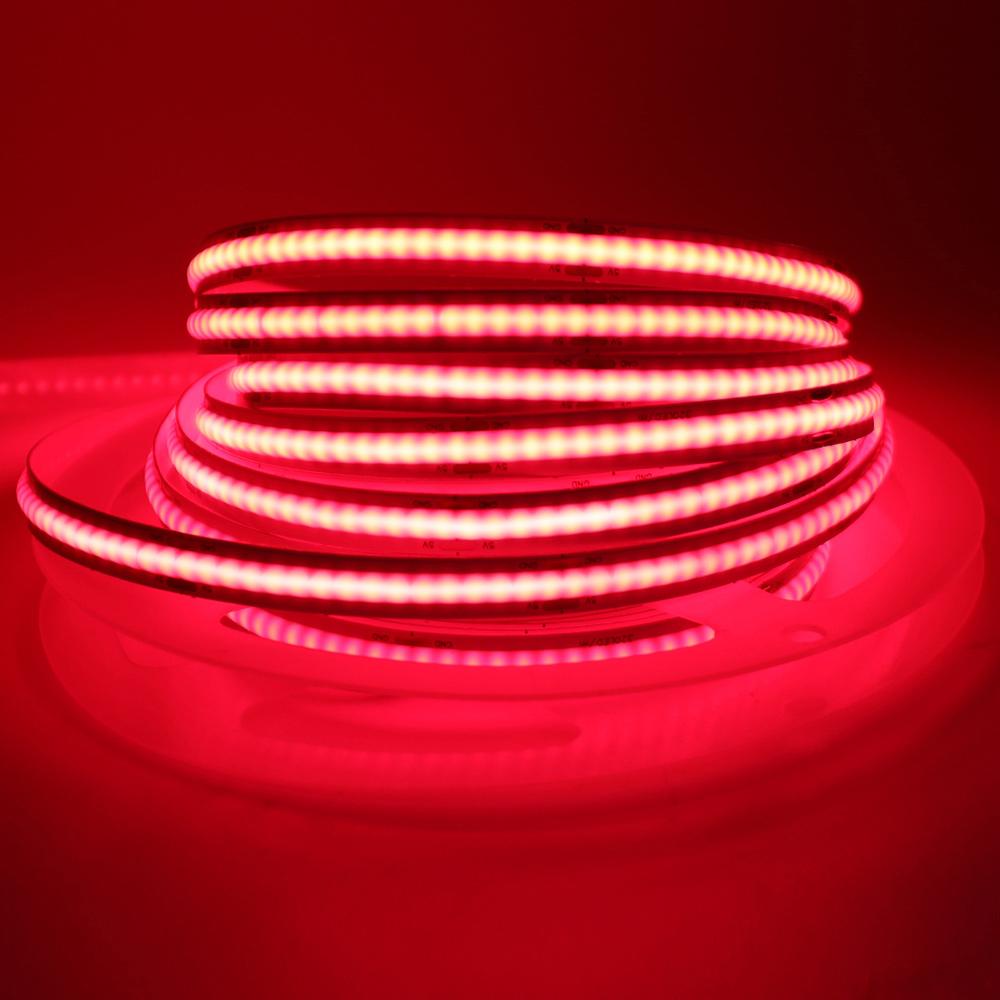 New 5V USB COB Strip Light 320Leds/m Warm Natural White Cabinet Lamp Night Lighting Flexible LED Ribbon Stripe DC5V TV Backlight