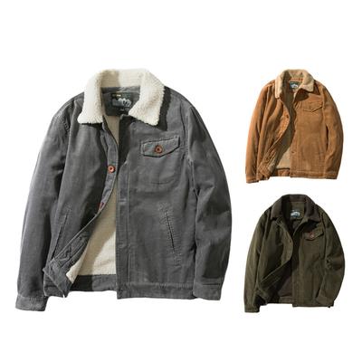 New Winter Lamb Wool Lapel Collar Warm Fashion Trend Cotton Jacket