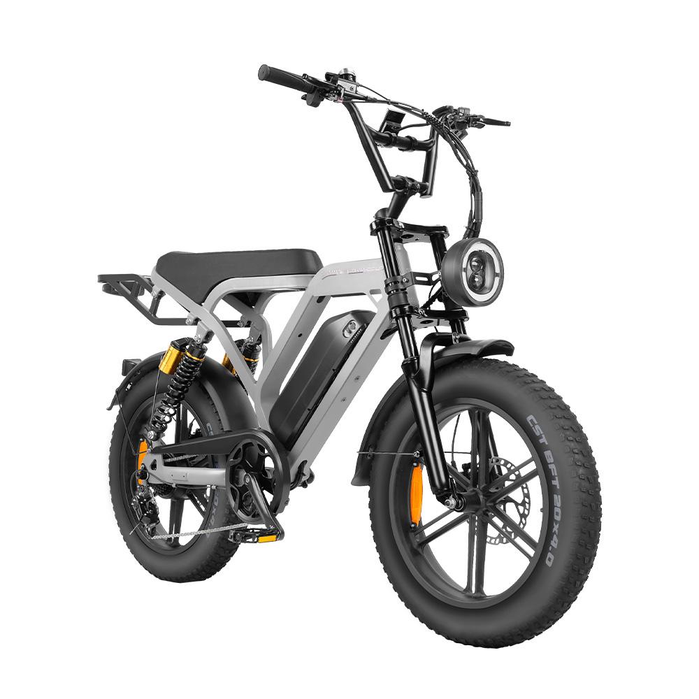 Elekwheels E7 2.0 Retro E-Bike – 48V 15Ah Long-Range,20-Inch Fat Tires, Dual Suspension,Hydraulic Disc Brakes–Adult Electric Bike