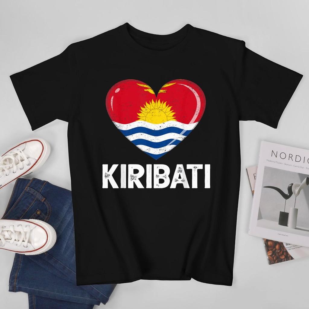 Unisex Tshirt Kiribati Flag Cool Fans T Shirt Unisexs Tee 100 Cotton Xs5xl Oneck Tshirt Fashion Short Sleeve