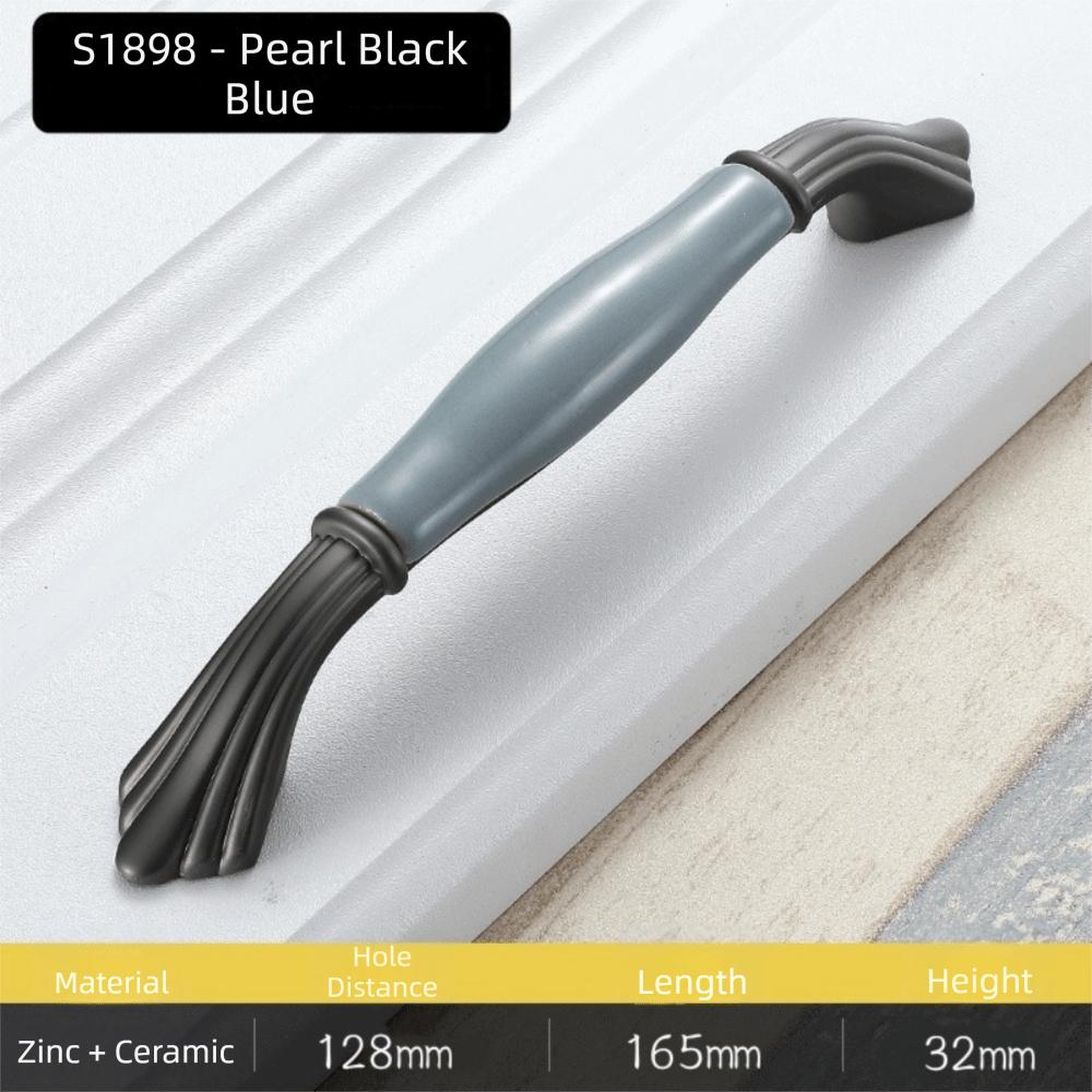 Zinc Alloy Cabinet Furniture Handle Blue Gray Cabinet Pulls Wardrob Handle Cabinet Door Hardware