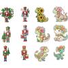 6Pcs Acrylic Special Shape Floral Dinosaur Fridge Stickers Diamond Painting Refrigerator Magnet Diamond Painting Fridge Magnet
