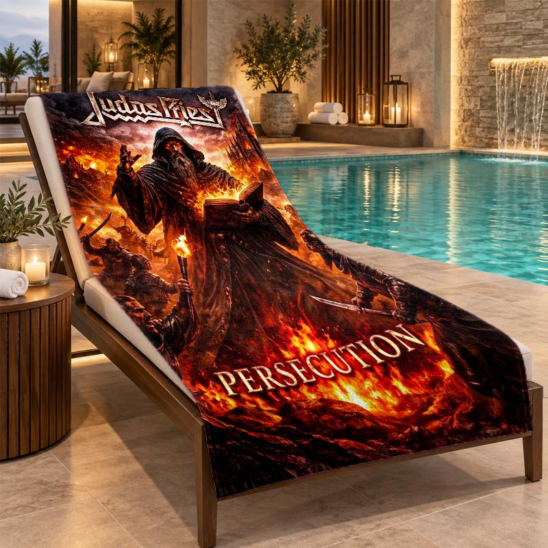 Beach Towel with Judas Priest Design, Quick Dry Lightweight Towel for Swimming Pool Travel