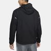 Nike Small Logo Solid Color Hooded Sports Jacket Men Outerwear Black CU5358-010