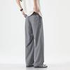 Autumn New Cool Casual Pants Men's Pants Thin Breathable Quick-drying Teenagers Large Size Drape Wide Legs Straight Tube Long