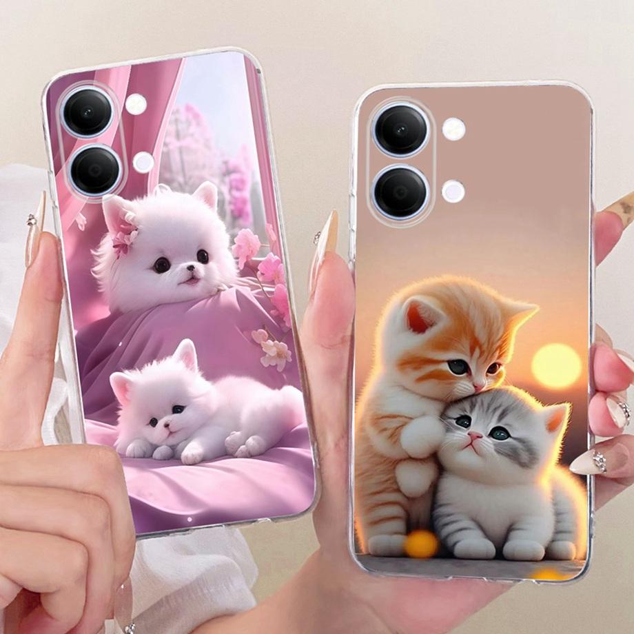For Vivo Y05 Y11D 4G / Vivo Y11 5G Y21 5G Phone Case Soft Silicone Clera Cover Butterfly Dragon Cat Floral Painting Bumper Funda