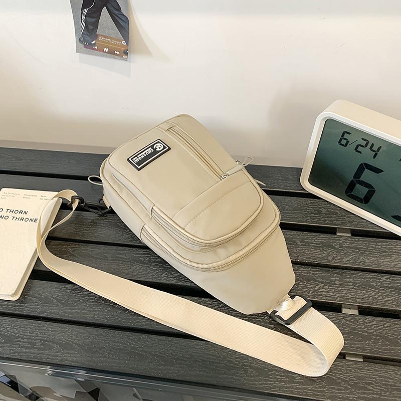 Chest Bag Lightweight Student Crossbody Bag Outdoor Riding Multifunctional Waist Bag Multi-Compartment Mobile Phone Bag