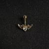 Minimalist Angel Wings Navel Piercing Ring Sexy Hypoallergenic Stainless Steel Belly Button Body Jewelry for Women