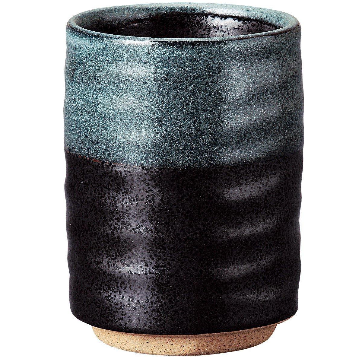 Ceramic Sushi Yunomi Black Crystal Approximately 7.710.8cm