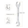 Uxcell Super-Thin Open End Wrench 5mm-11mm Metric Double Open-End Wrench with 15°and 75° Angled for Auto Repairs Home Projects