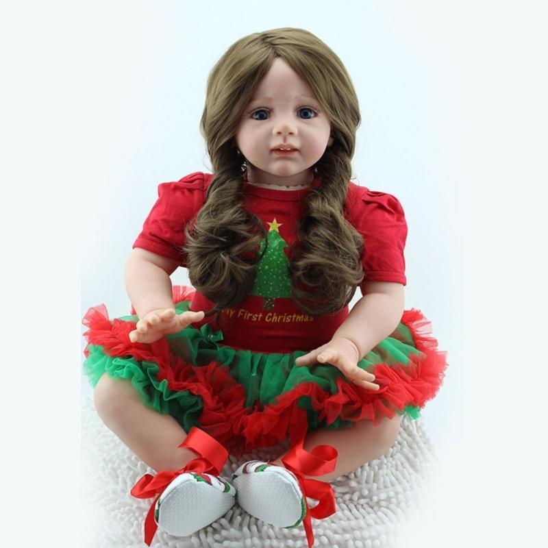 Christmas Style Hair Curly Girl NPKDOLL Simulation Doll Simulation Baby Clothing Model Girl