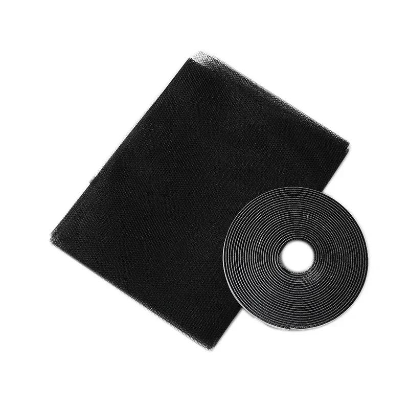 Window Screen Netting Mesh Curtain with Hook Sticky Tape Self Adhesive Window Mosquito Net