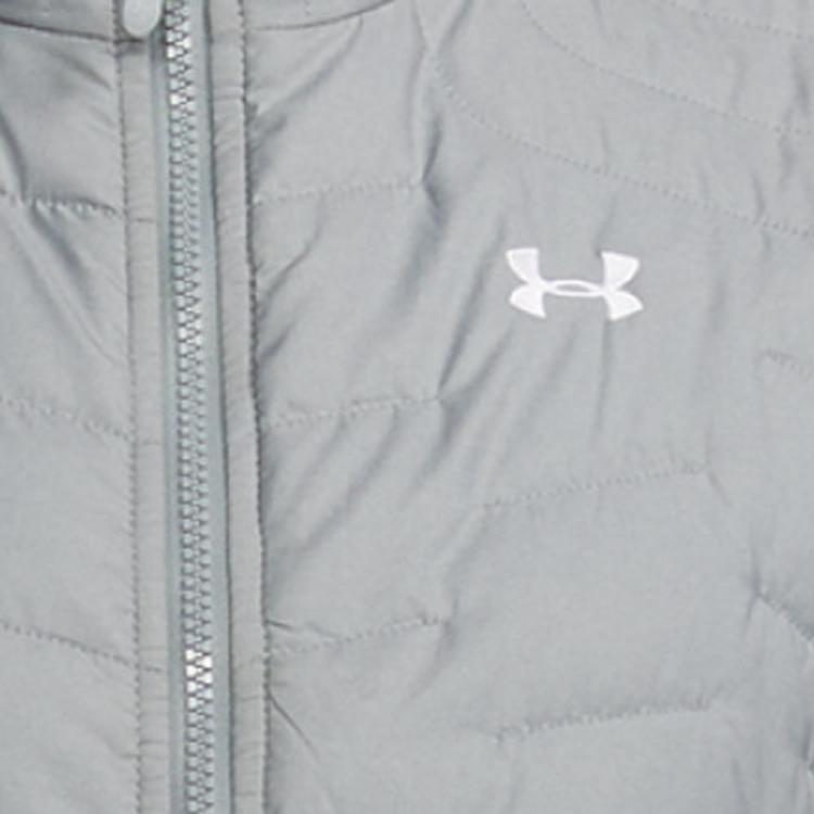 Under Armour Gilet da donna a collo alto con stampa logo a tinta unita Grigio 1303114-025